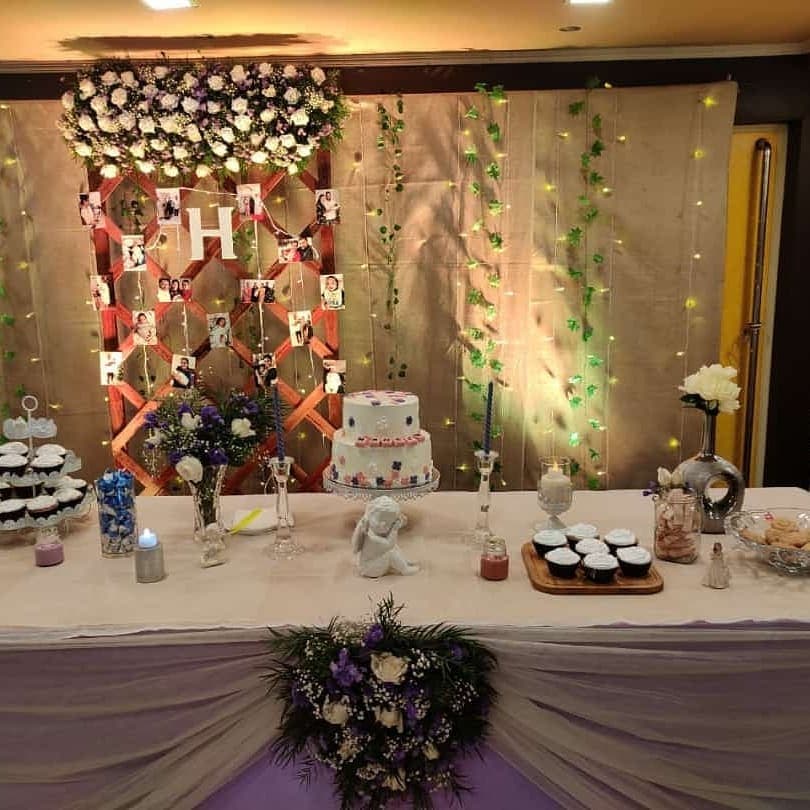 Decorated Finch celebration setup